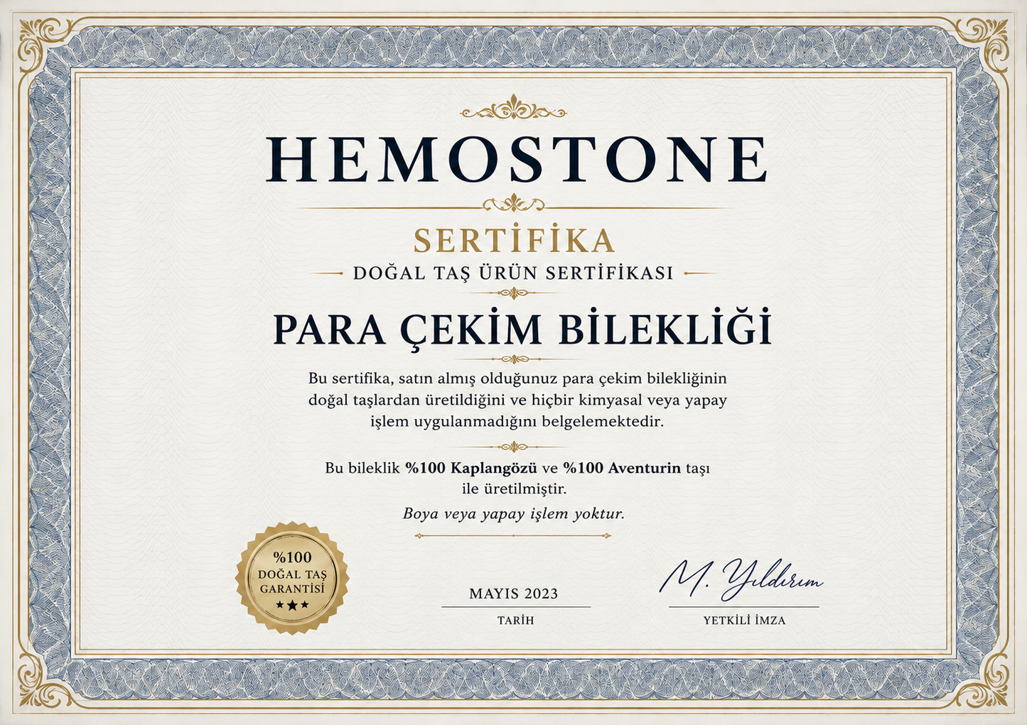Hemostone™ Para ve Bolluk Çekim Bilekliği